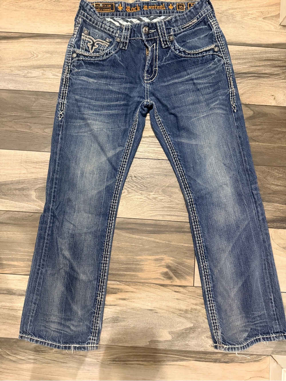 Rock Revival Men’s Blue Washed Jeans 31x28